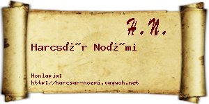 Harcsár Noémi névjegykártya